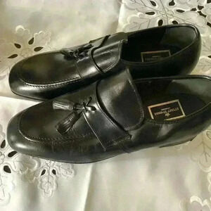 NEW Stuart McGuire Mens Black Leather Kiltie Tassel Dress Loafers Size 8.5
